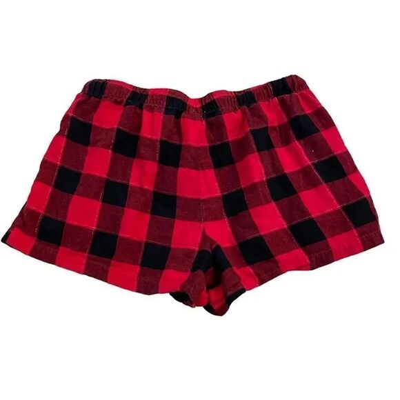 Stars Above Buffalo Plaid Ref Black Bedtime Sleepwear Short Pajama Pants SZ XS - Picture 2 of 7